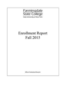 Enrollment Report Fall 2015