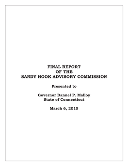 Final Report of the Sandy Hook Advisory Commission