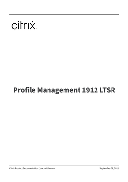 Profile Management 1912 LTSR