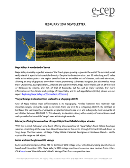 February 2014 Newsletter