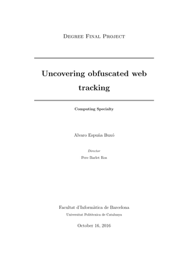 Uncovering Obfuscated Web Tracking