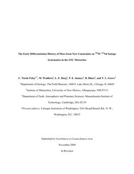 The Early Differentiation History of Mars from New Constraints on 182W-142Nd Isotope