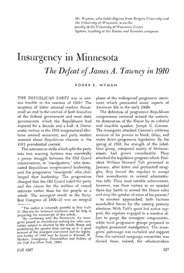 Insurgency in Minnesota the Defeat of James A