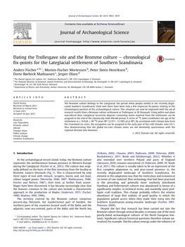 Dating the Trollesgave Site and the Bromme Culture E Chronological ﬁx-Points for the Lateglacial Settlement of Southern Scandinavia