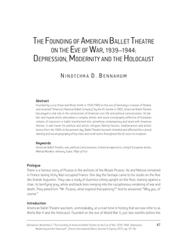 The Founding of American Ballet Theatre on the Eve of War, 1939–1944: Depression, Modernity and the Holocaust
