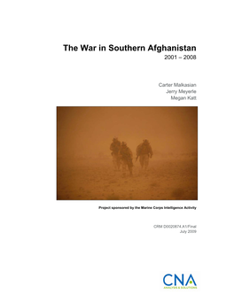 The War in Southern Afghanistan 2001 – 2008