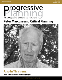 Peter Marcuse and Critical Planning