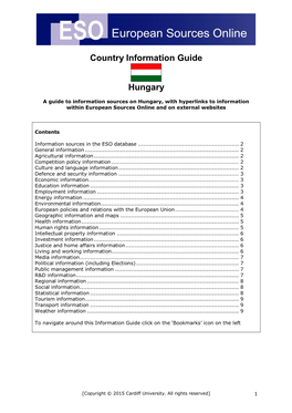 Country Information Guide Hungary