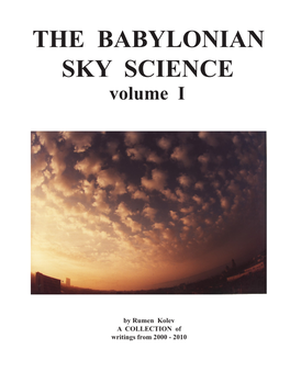 THE BABYLONIAN SKY SCIENCE Volume I