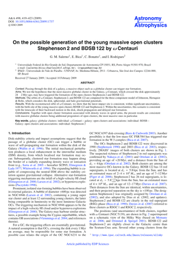 On the Possible Generation of the Young Massive Open Clusters Stephenson 2 and BDSB 122 by Ω Centauri