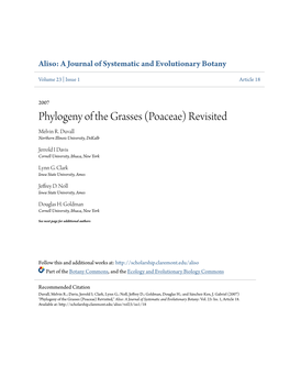 Phylogeny of the Grasses (Poaceae) Revisited Melvin R