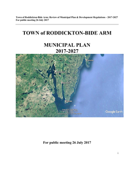 Roddickton-Bide Arm Mun Plan 2017-27 Main Text – for Public Meeting 26July 2017