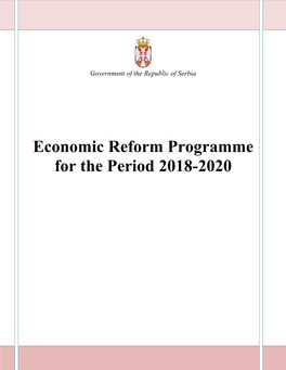 Economic Reform Programme for the Period 2018-2020