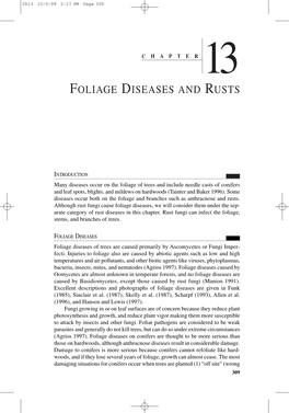 Foliage Diseases and Rusts