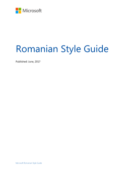 Romanian Style Guide