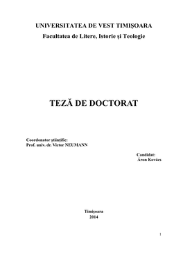 Teză De Doctorat