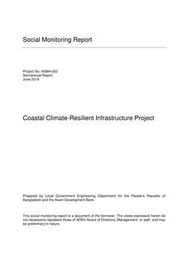 Coastal Climate-Resilient Infrastructure Project: Social