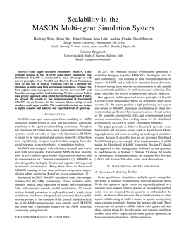 Scalability in the MASON Multi-Agent Simulation System