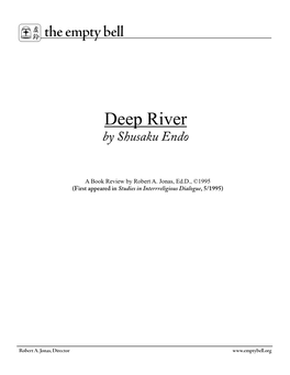 Deep River by Shusaku Endo