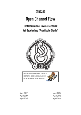 Open Channel Flow Tentamenbundel Civiele Techniek Het Gezelschap 