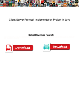 Client Server Protocol Implementation Project in Java