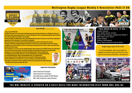 Wellington Rugby League Weekly E Newsletter-PASS IT ON