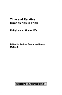 Time and Relative Dimensions in Faith Religion And