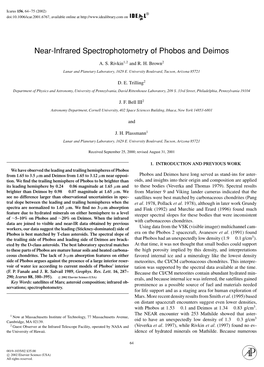 Near-Infrared Spectrophotometry of Phobos and Deimos