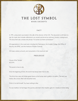 The Lost Symbol Book Excerpts