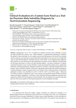 Clinical Evaluation of a Custom Gene Panel As a Tool for Precision Male Infertility Diagnosis by Next-Generation Sequencing