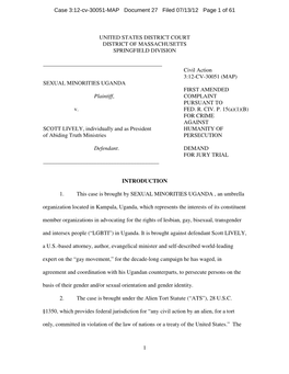 Case 3:12-Cv-30051-MAP Document 27 Filed 07/13/12 Page 1 of 61