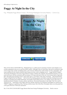 [Download Ebook] Foggy at Night in the City Patterns — Life Is Cozy Free Knitting Patterns and Step-By-Step Basic Knitting Lessons and Tutorials