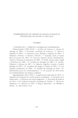 L . Lntroducción.- 2. Relación Cronológica De Nombramientos. Primera Parte (1903-1912): L