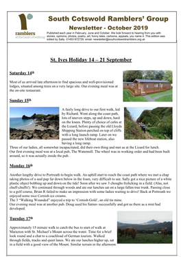 South Cotswold Ramblers' Group Newsletter