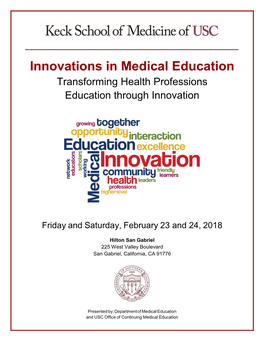 Innovations in Medical Education Transforming Health Professions Education Through Innovation