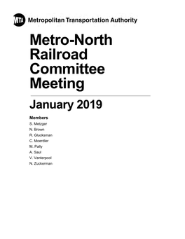 Metro-North Railroad Committee Meeting