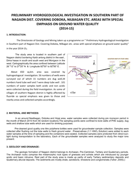 HYDROGEOLOGICAL INVESTIGATION.Pdf