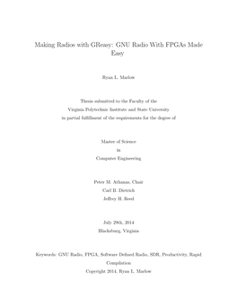 GNU Radio with Fpgas Made Easy