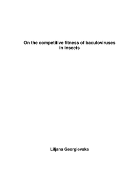 On the Competitive Fitness of Baculoviruses in Insects