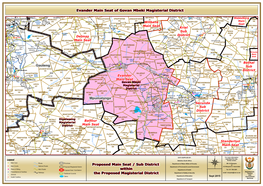 Gauteng Mpumalanga Proposed Main Seat / Sub District Within The