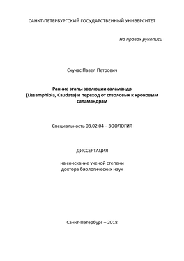 Диссертация / Dissertation