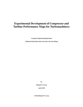 Experimental Development of Compressor and Turbine Performance Maps for Turbomachinery