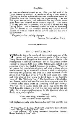 9 We Greatly Value the Help of Prayer. ART II.-LONGFELLOW.1 WE Lost In