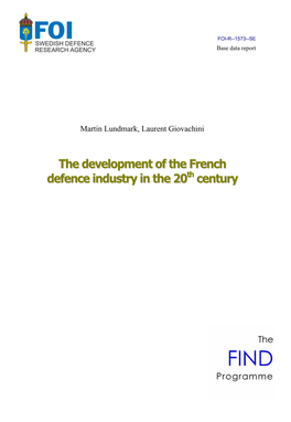 The Development of the French Defence Industry in the 20Th Century