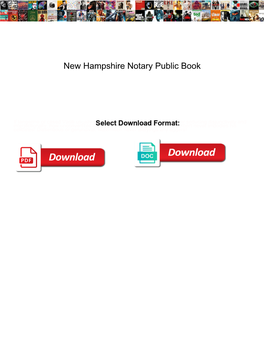 New Hampshire Notary Public Book