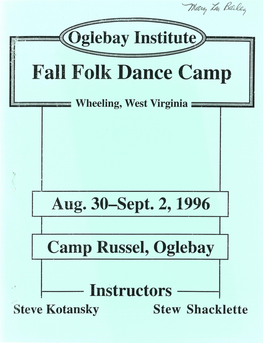 Fall Folk Dance Camp