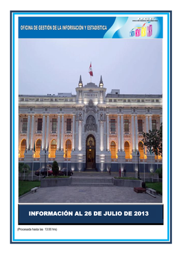 Información Al 26 De Julio De 2013