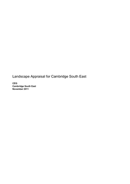 Landscape Appraisal for Cambridge South East