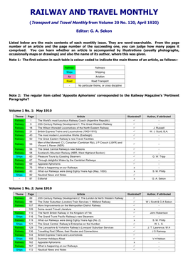 Railway and Travel Monthly