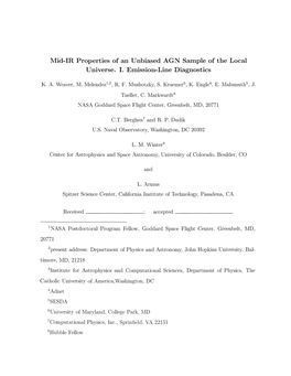 Mid-IR Properties of an Unbiased AGN Sample of the Local Universe